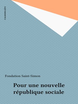 cover image of Pour une nouvelle république sociale